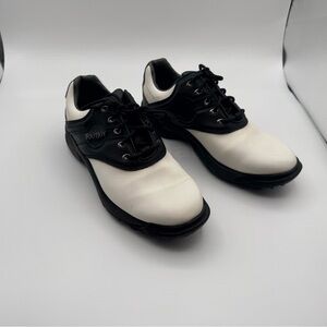 FootJoy Men's Black and White Athletic Shoes